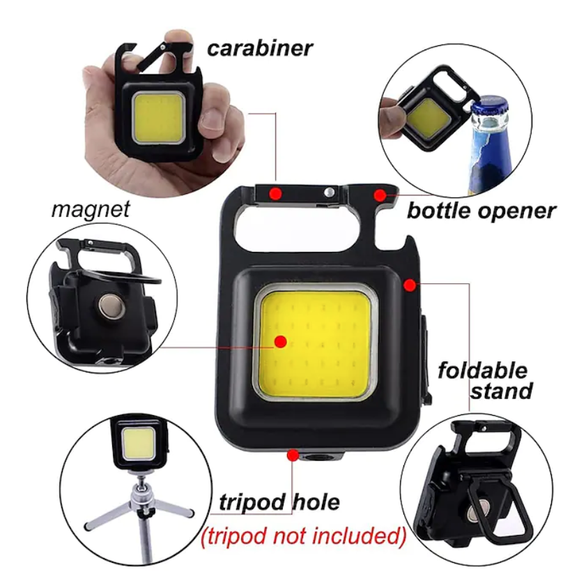 Rechargeable Cob Keychain Mini Flashlight6