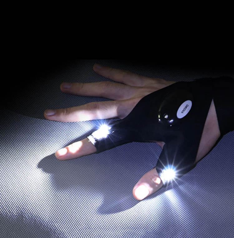 Fishing Gloves With LED Flashlight2