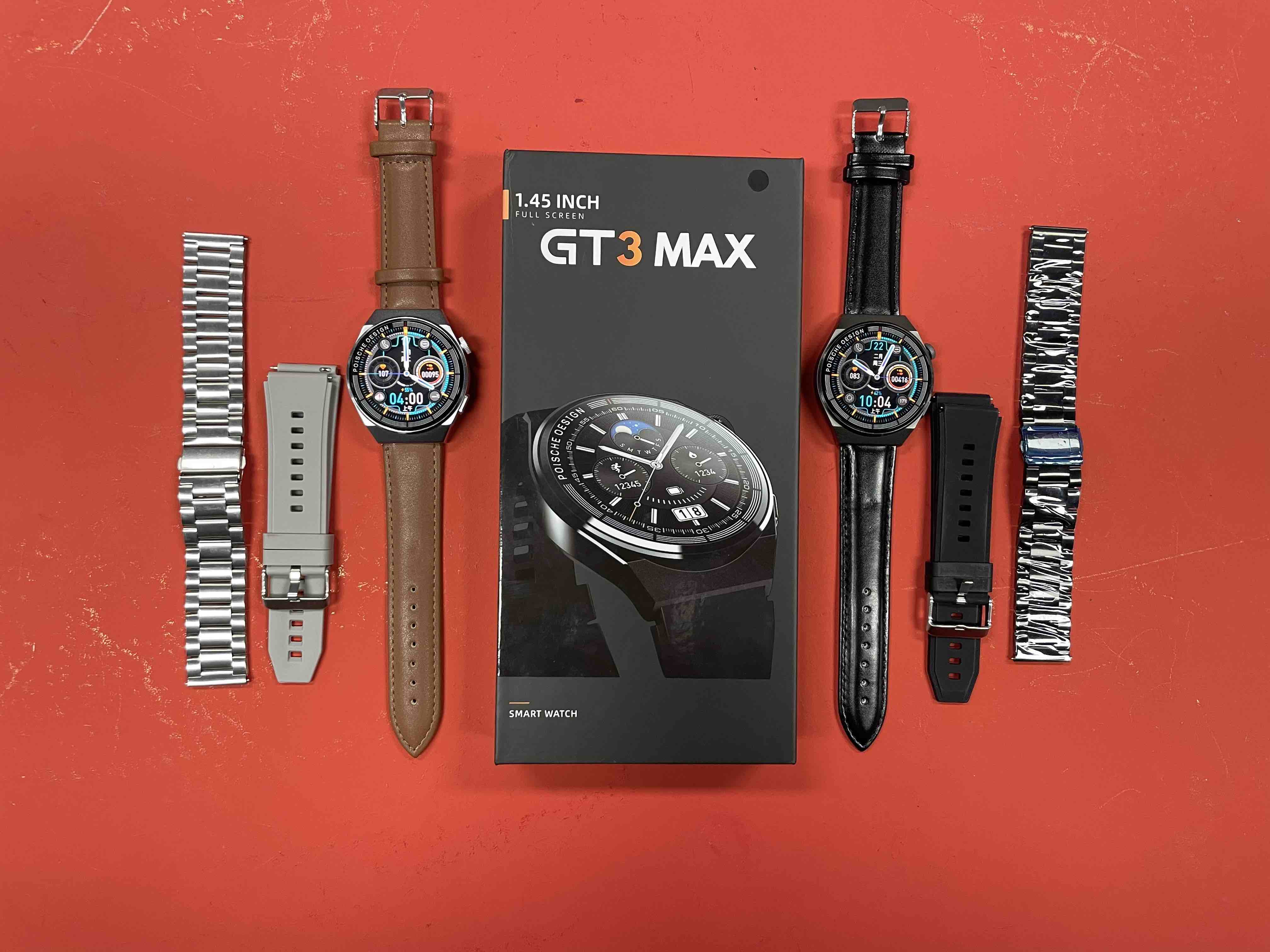 GT3 Max Smart Watch Round Shape Dial NFC GPS Tracker  Sport Watches with 3 Straps Smartwatch for Men6